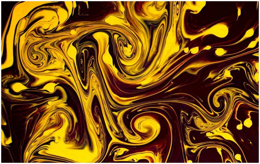 Vibrant abstract art with swirling yellow and burg