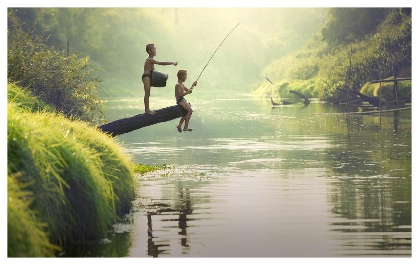 Children Nature Asia Boys