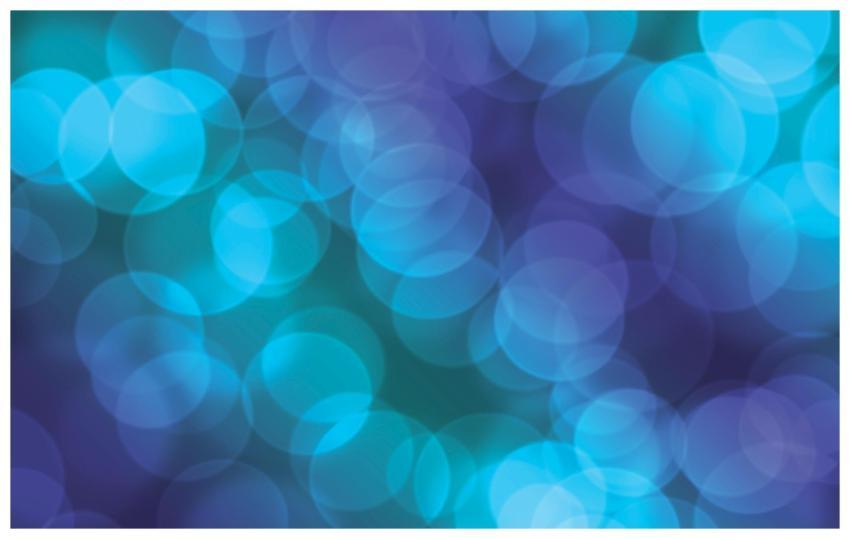 A vivid abstract bokeh background with blue and pu