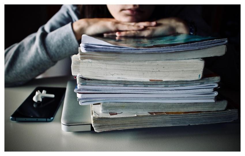 Books Pile Education School