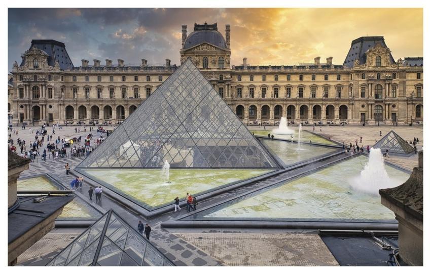 Museum Pyramid Louvre Paris
