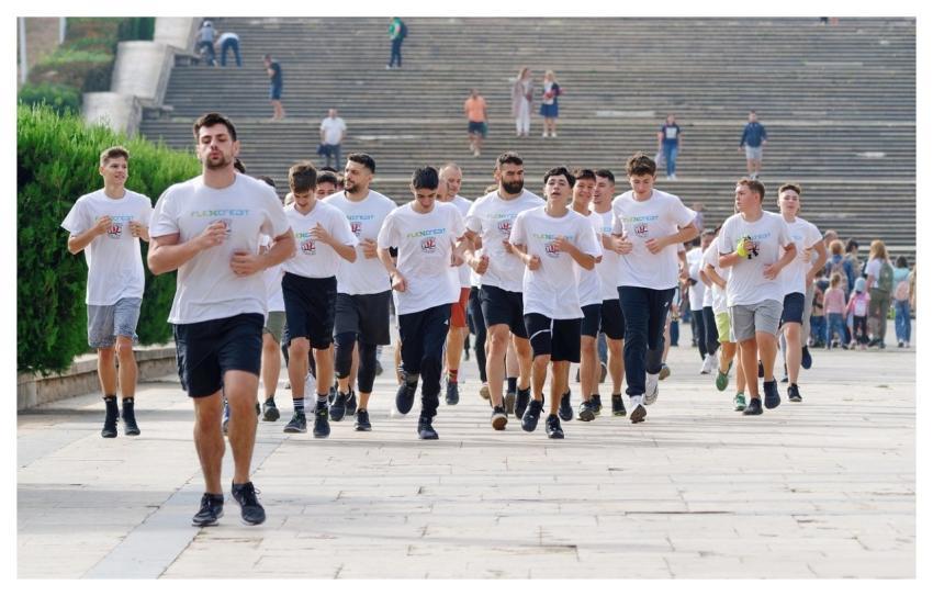 Boys Running Training Outdoors