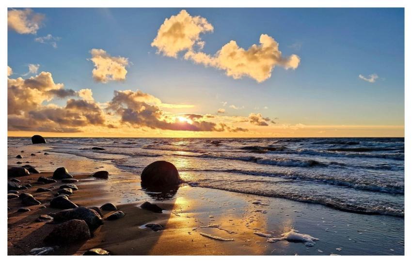 Beach Latvia Sea Clouds
