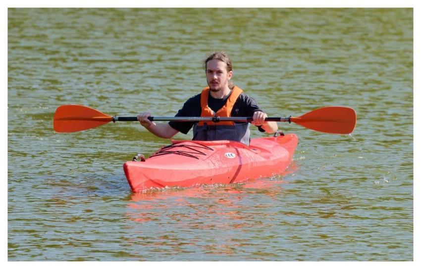 Man Nature Rowing Kayak