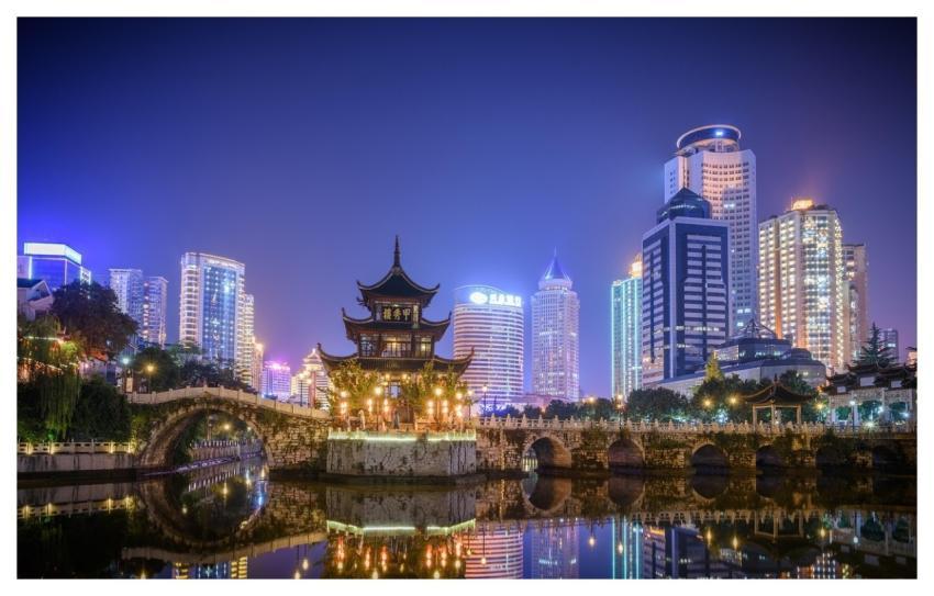 City Night View Bridge River