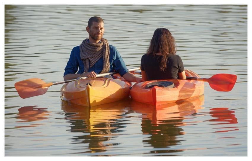 People Kayak Couple Man