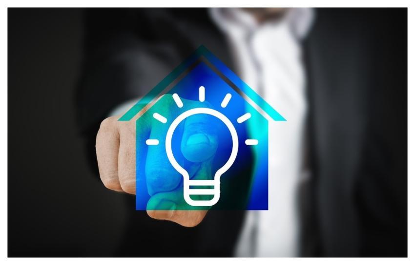 Smart Home House Technology Touch Screen Man Finge