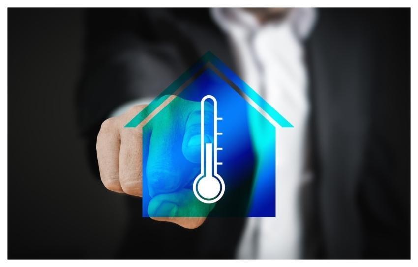 Smart Home House Technology Touch Screen Man Finge