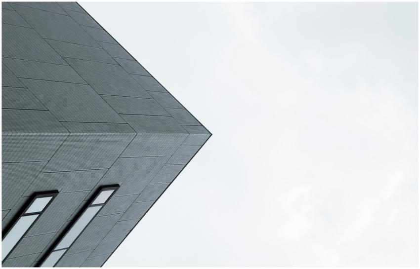 A minimalist perspective of a modern building faca