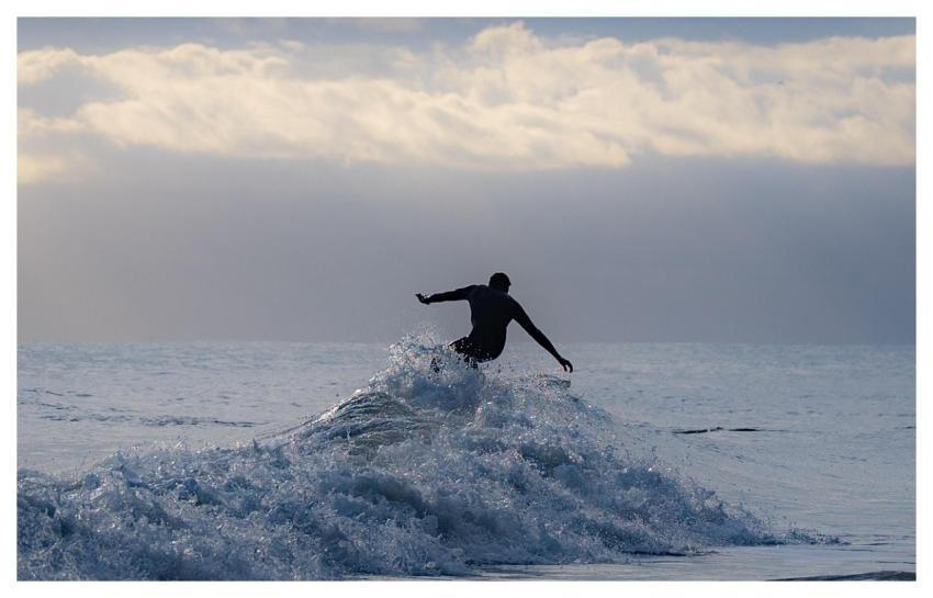 Man Sea Nature Surfer