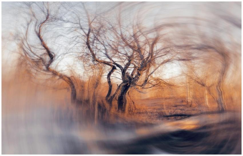 A surreal abstract photograph capturing a swirling