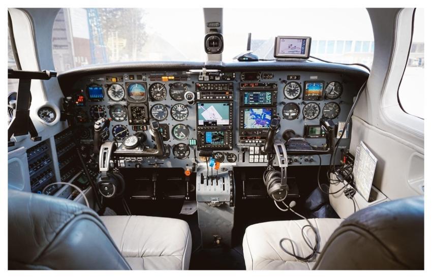 Cockpit Airplane Jet Aviation