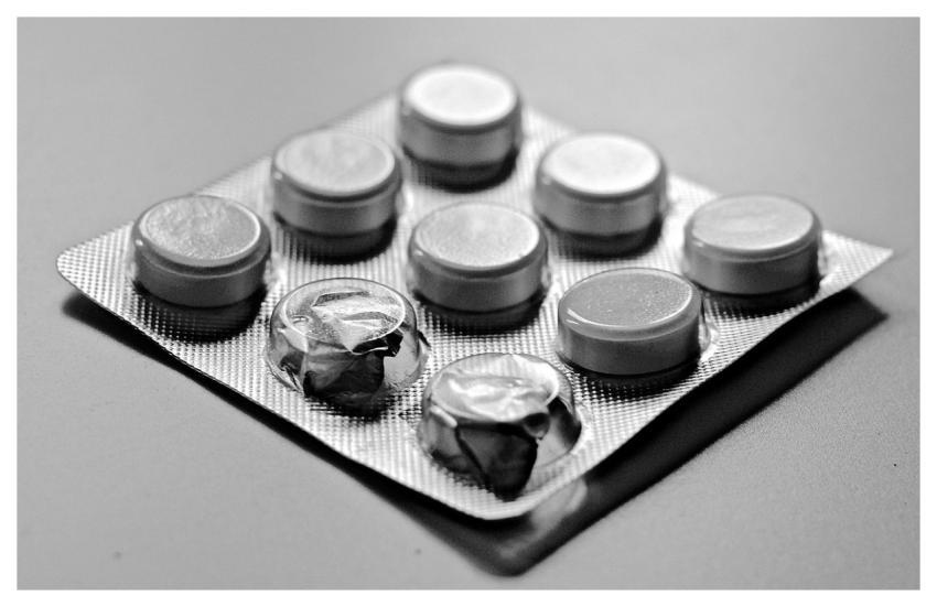 Black White Tablets Medicine