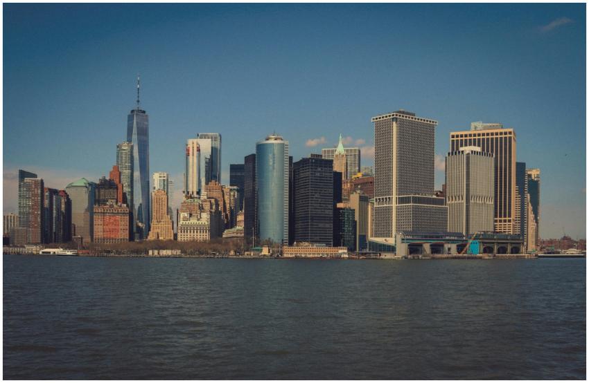 Stunning view of New York City's skyline across th