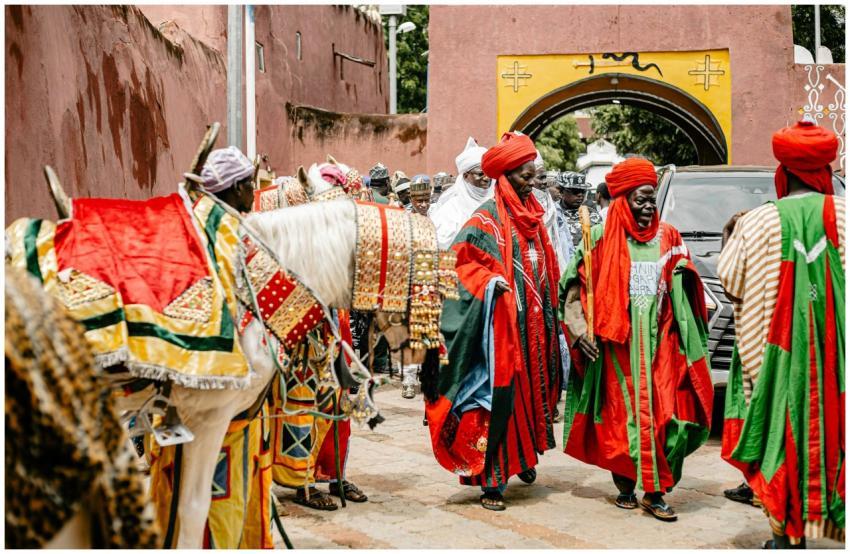 Vibrant traditional attire at a cultural festival