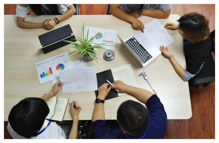Desk Meeting Computer Technology