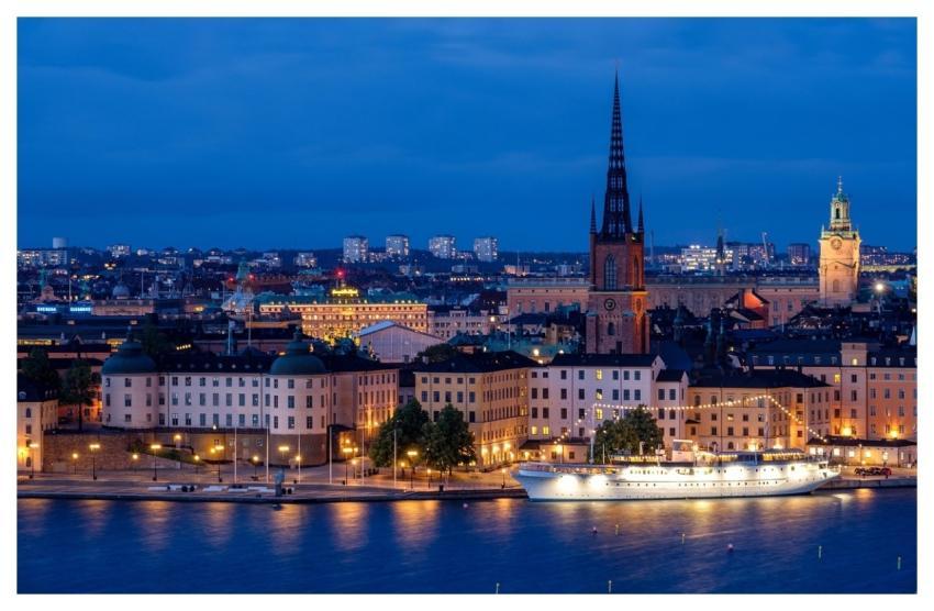 City Cityscape Waterfront Illuminated