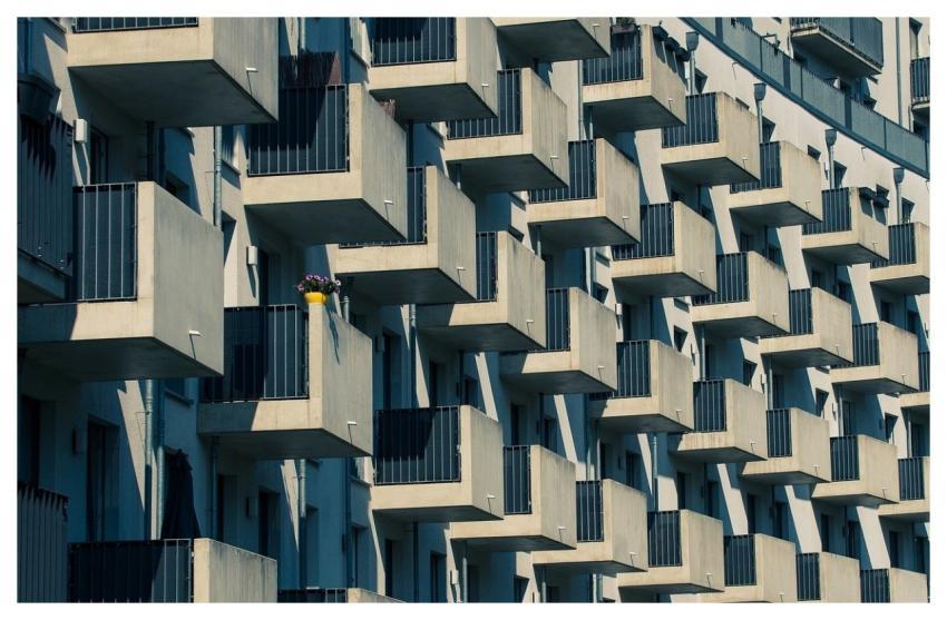 Building Facade Balconies Design