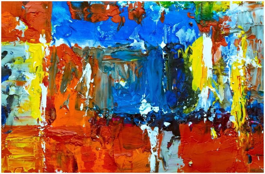 Dynamic abstract expressionism painting with vibra