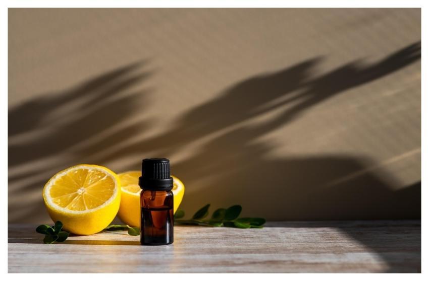Essential Oil Lemon Bottle Fruit
