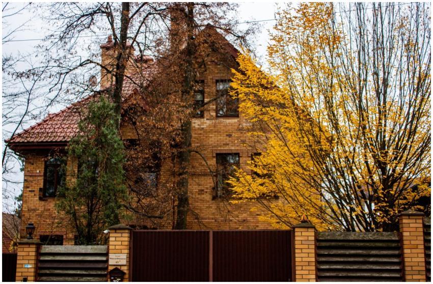 Charming Brick House Autumn