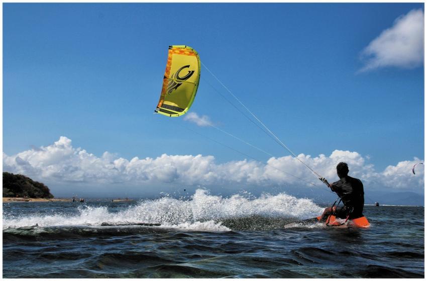 Experience the thrill of kiteboarding on the ocean