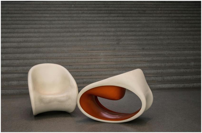 Artistic chairs in a minimalist indoor setting, sh