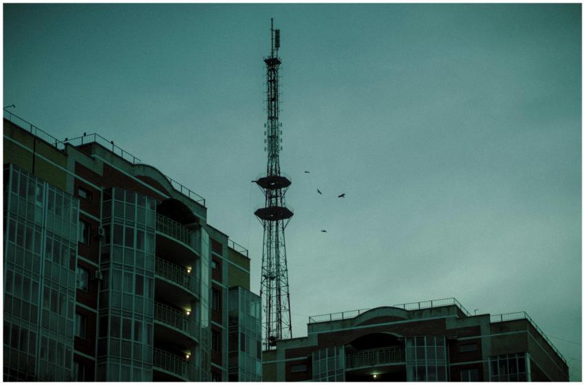 Urban Skyline Communication Tower