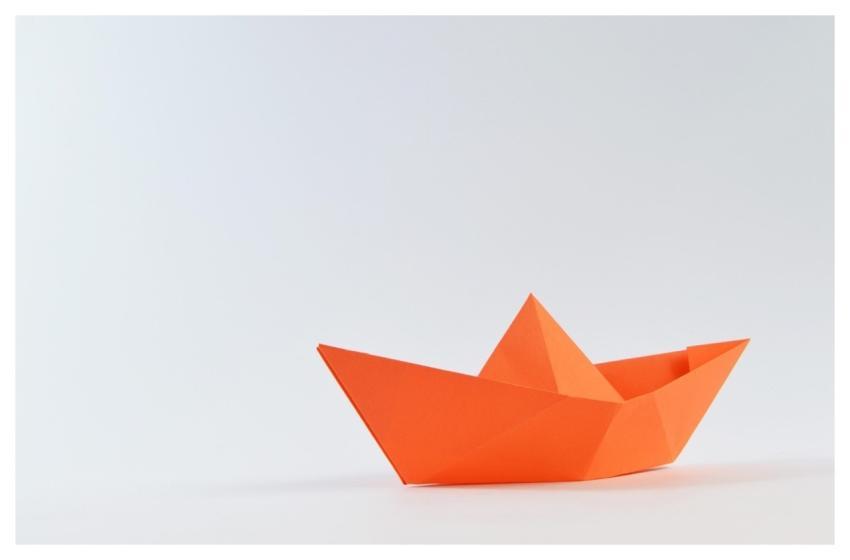 Origami Paper Candle Sailboat
