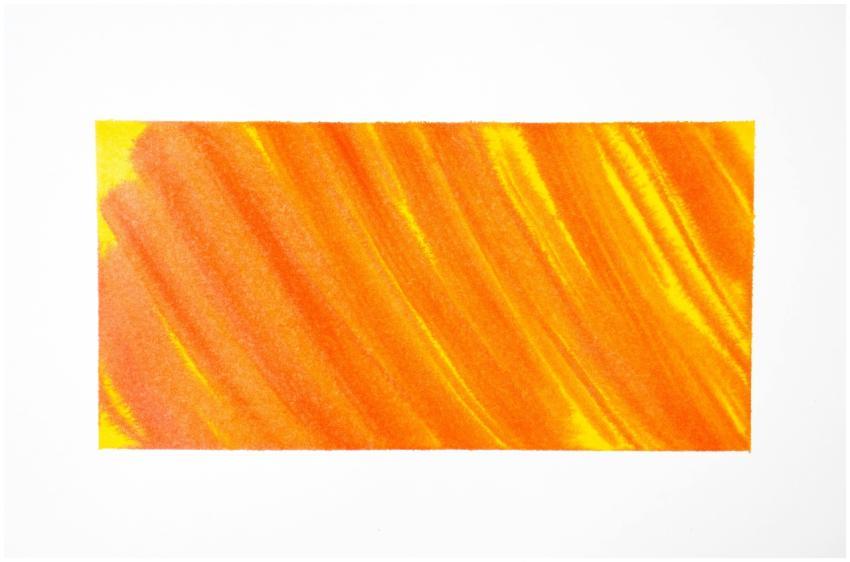 Bright orange and yellow abstract watercolor paint