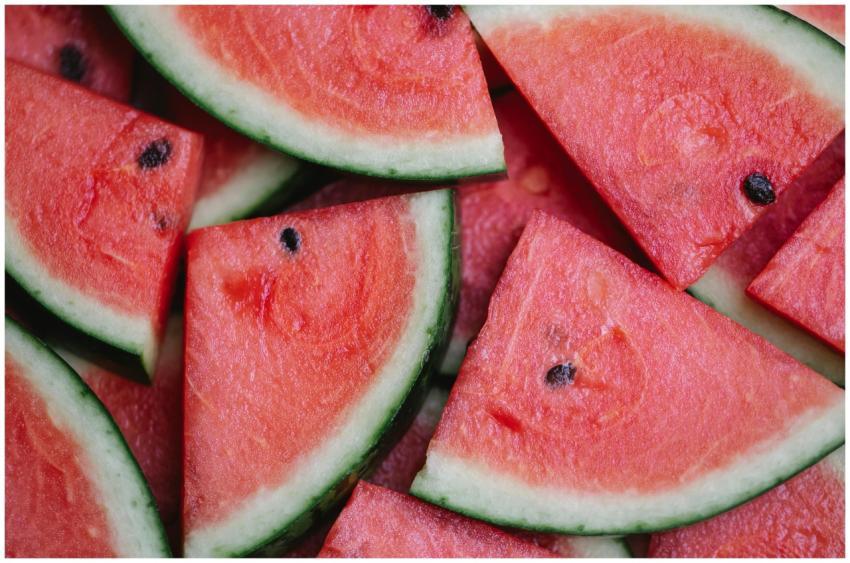 Vibrant watermelon slices offering a refreshing an