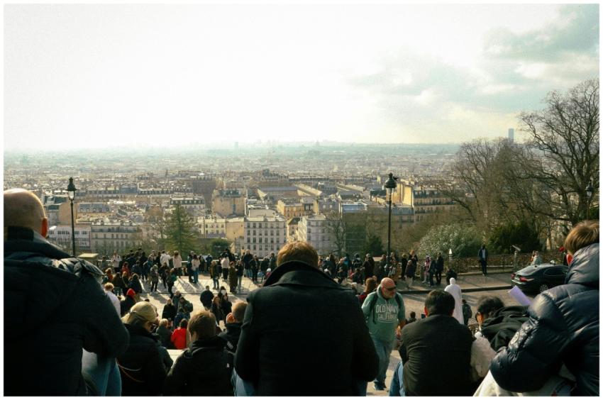 A vibrant scene of people enjoying the panoramic v