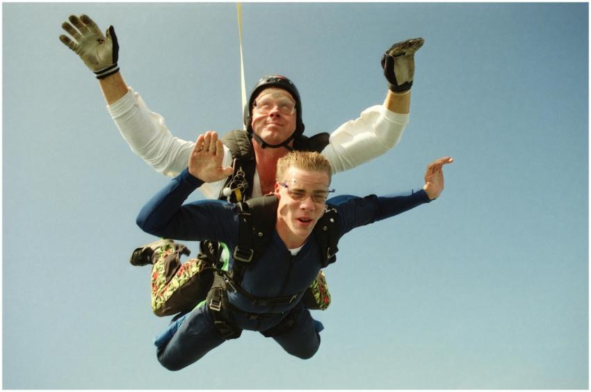 Exhilarating tandem skydiving experience in Baldwi