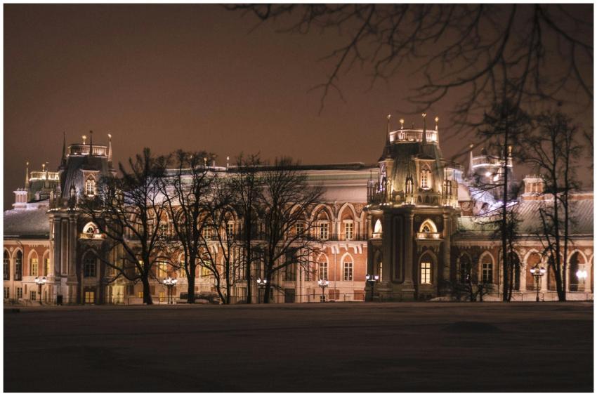 Majestic historical building beautifully lit at ni