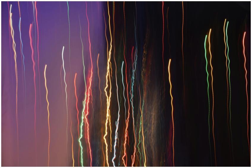 Colorful streaks of light creating abstract patter