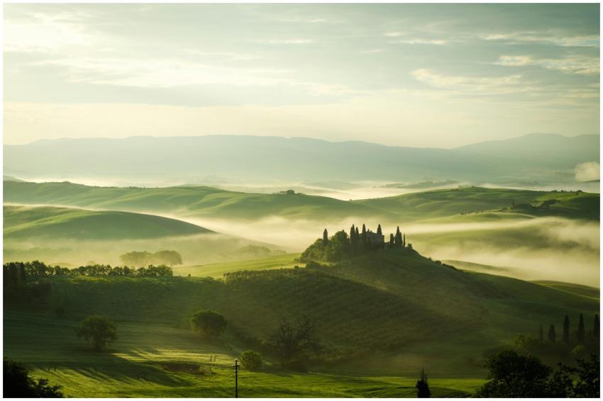 Breathtaking view of the Tuscany countryside with