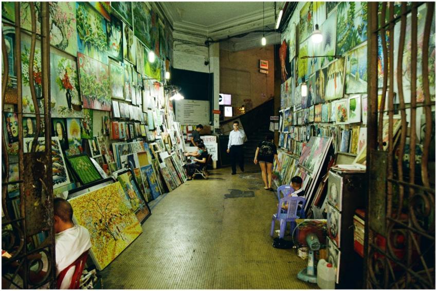 Vibrant art exhibition corridor in Ho Chi Minh Cit