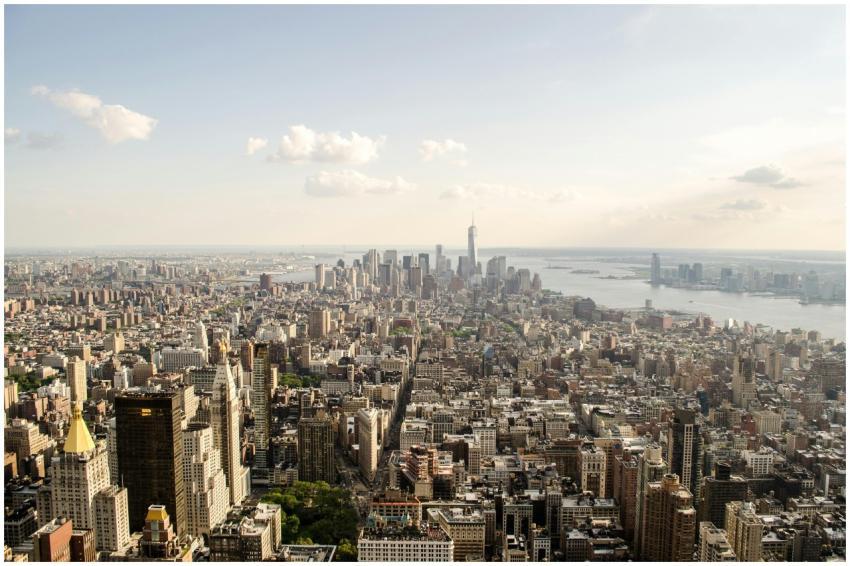 A breathtaking aerial view of New York City showca