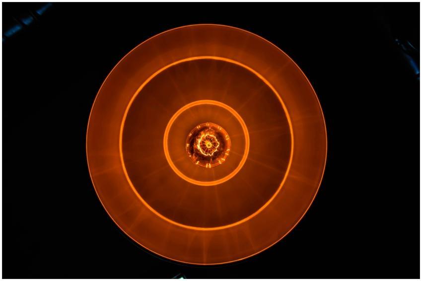 Captivating abstract image of orange light spirals