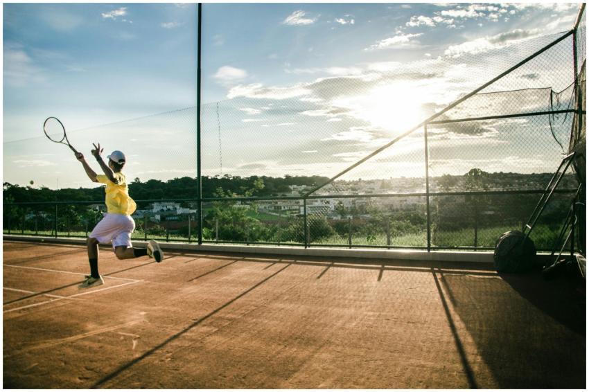 Capture the intensity of a young athlete performin