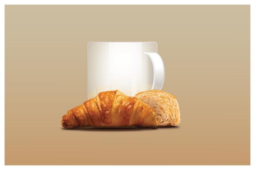 Coffee Coffee Cup Croissant Pastry