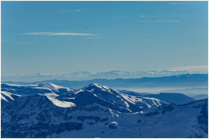 Breathtaking view of snow-covered mountains in Gud