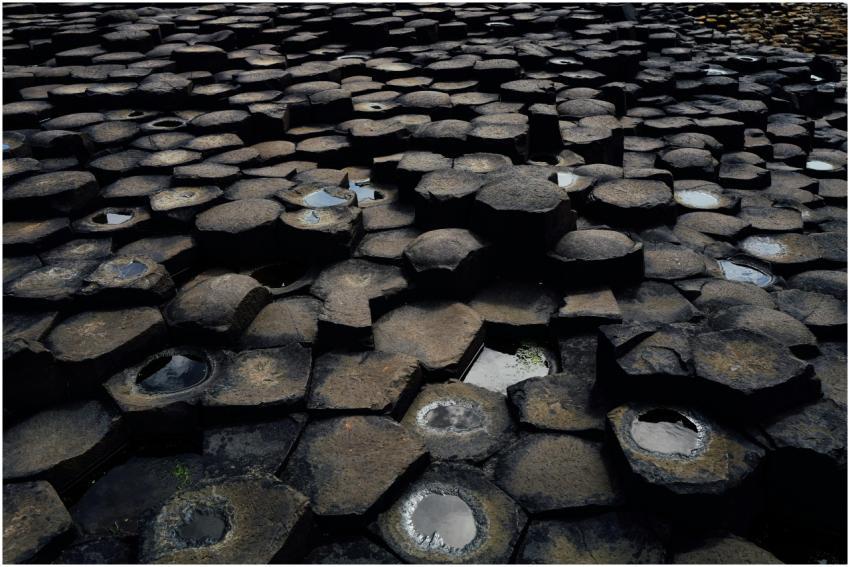 A stunning view of the Giant's Causeway basalt col