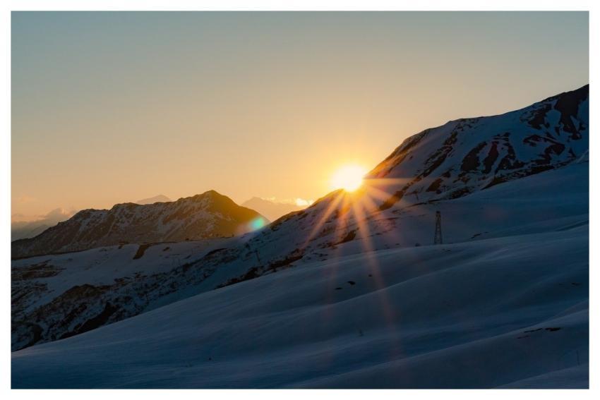 Mountain Snow Hiking Summit