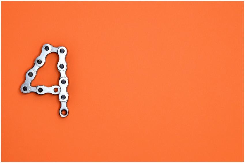 A creative design of the number four formed with a