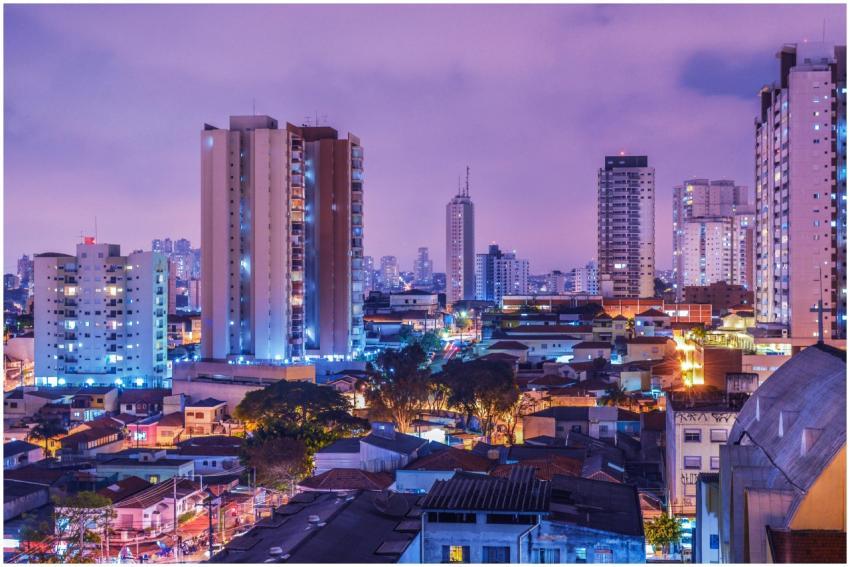 Stunning view of Sao Paulo's illuminated skyline s