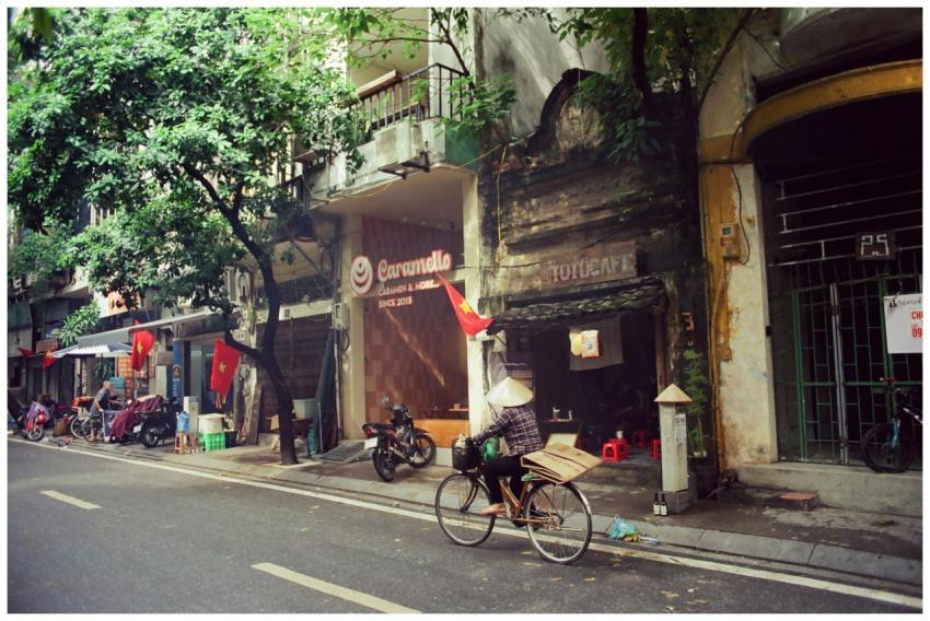 Vietnamese Street Scene Cyclist