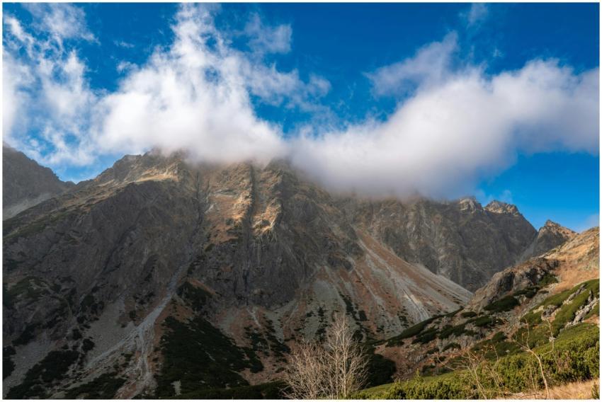 Breathtaking view of the Vysoké Tatry mountains in