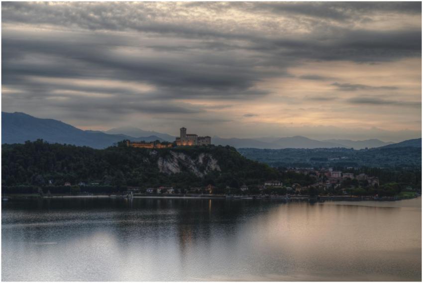 Scenic Angera Castle Sunset