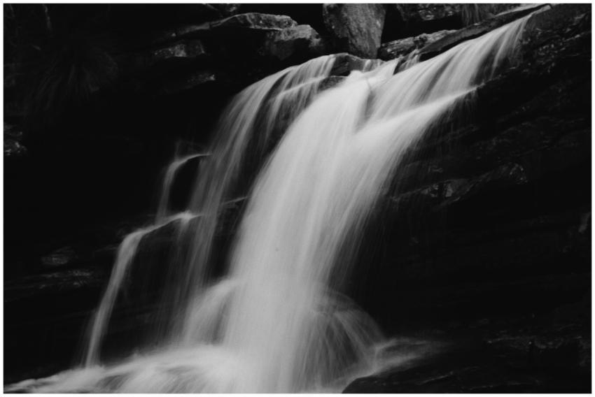 Beautiful long exposure black and white image of a